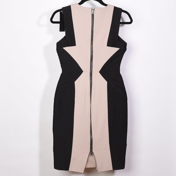 BCBGMaxAzria Evelyn SoyChai Nude & Black Dress - Picture 4 of 6